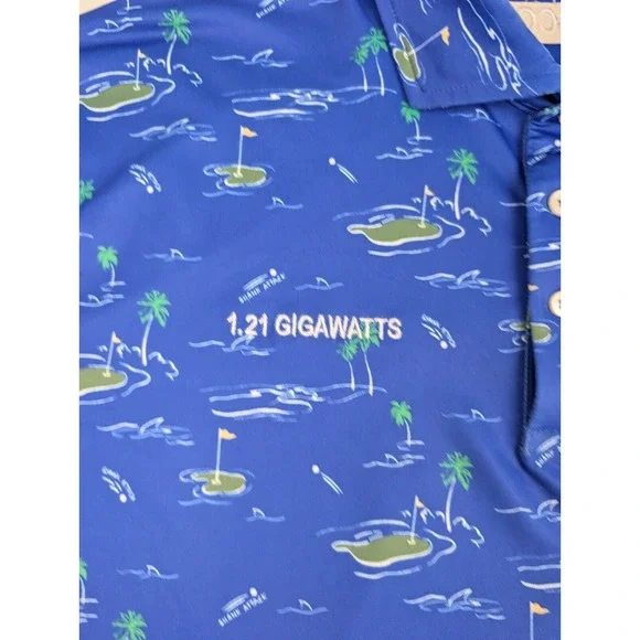 Ralph Lauren RLX Performance Polo Mens XL Shank Attack Back to the Future Golf‎ - Picture 6 of 10